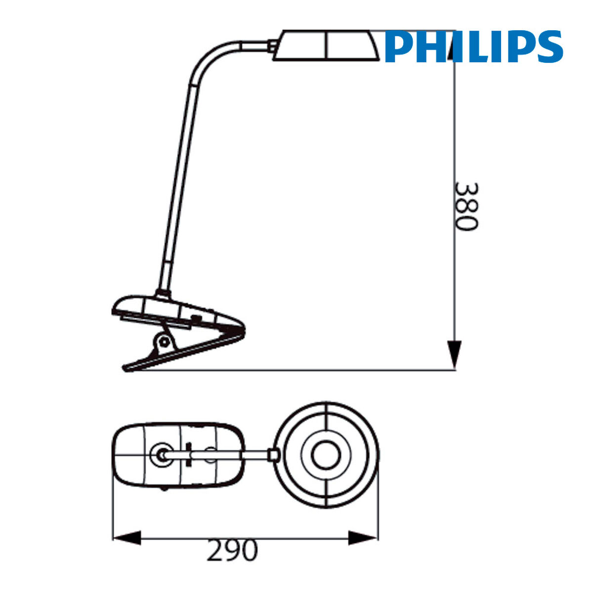 Stalinė lempa Philips Lámpara de mesa Balta Metalinis 3 W